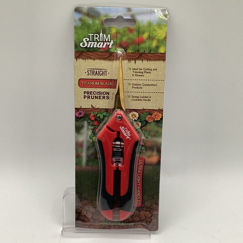 Trim Smart Red Straight Titanium Pruners