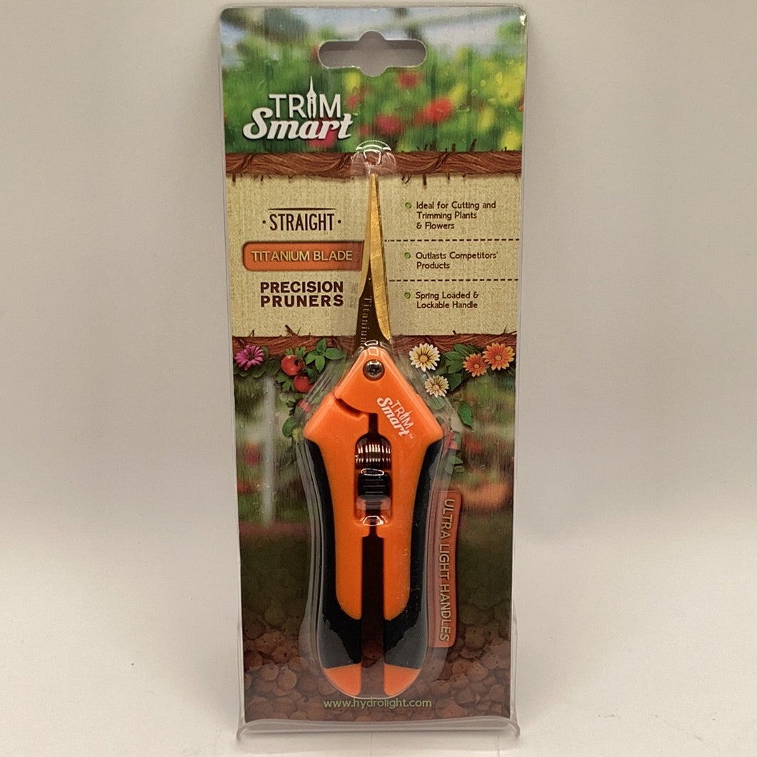 Trim Smart Orange Straight Titanium Pruners