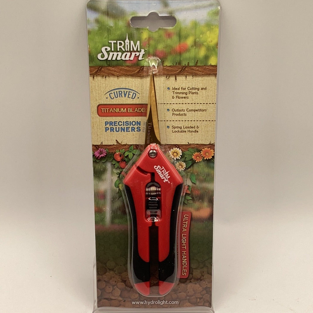 Trim Smart Red Curved Titanium Pruners