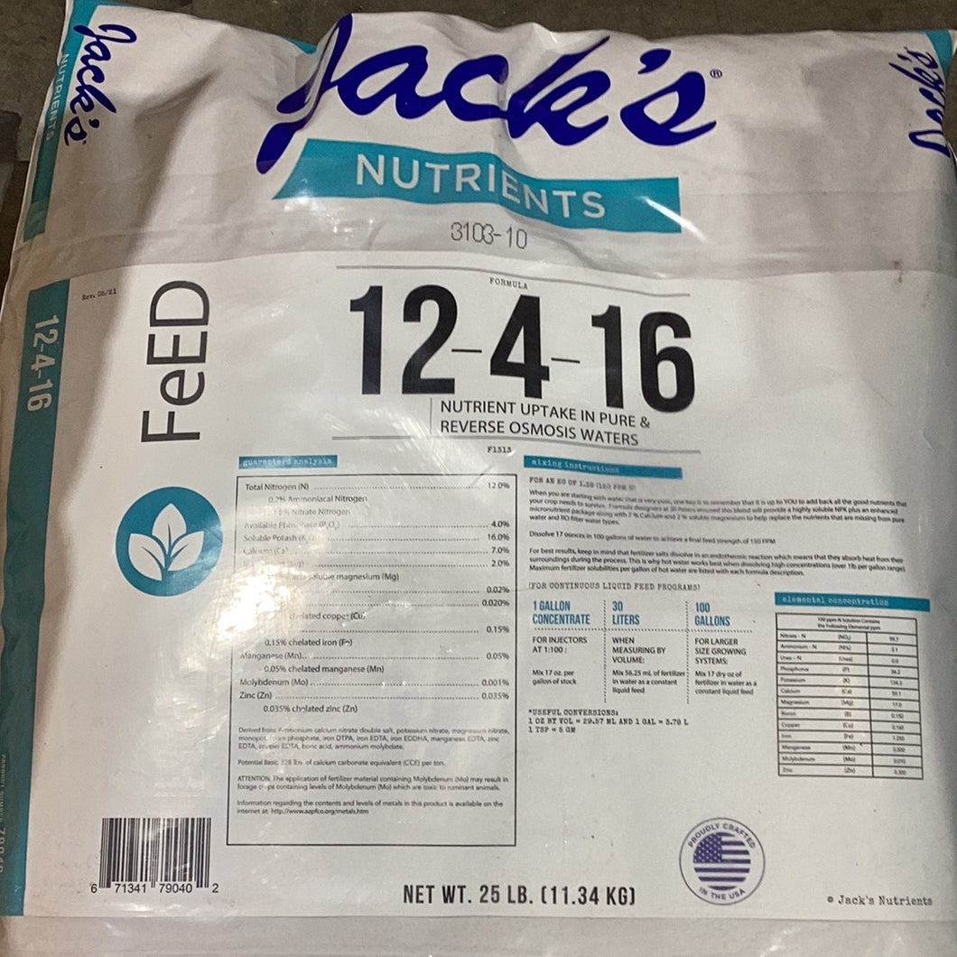 Jacks 12-4-16 RO Pure Water 25lb