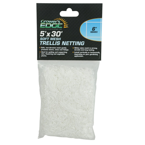 Grower's Edge® Soft Mesh Trellis Netting with 6 inch Squares