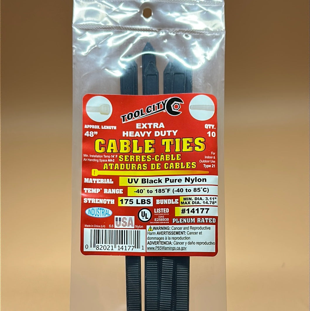 Tool City Cable Ties 48” Extra Heavy Duty