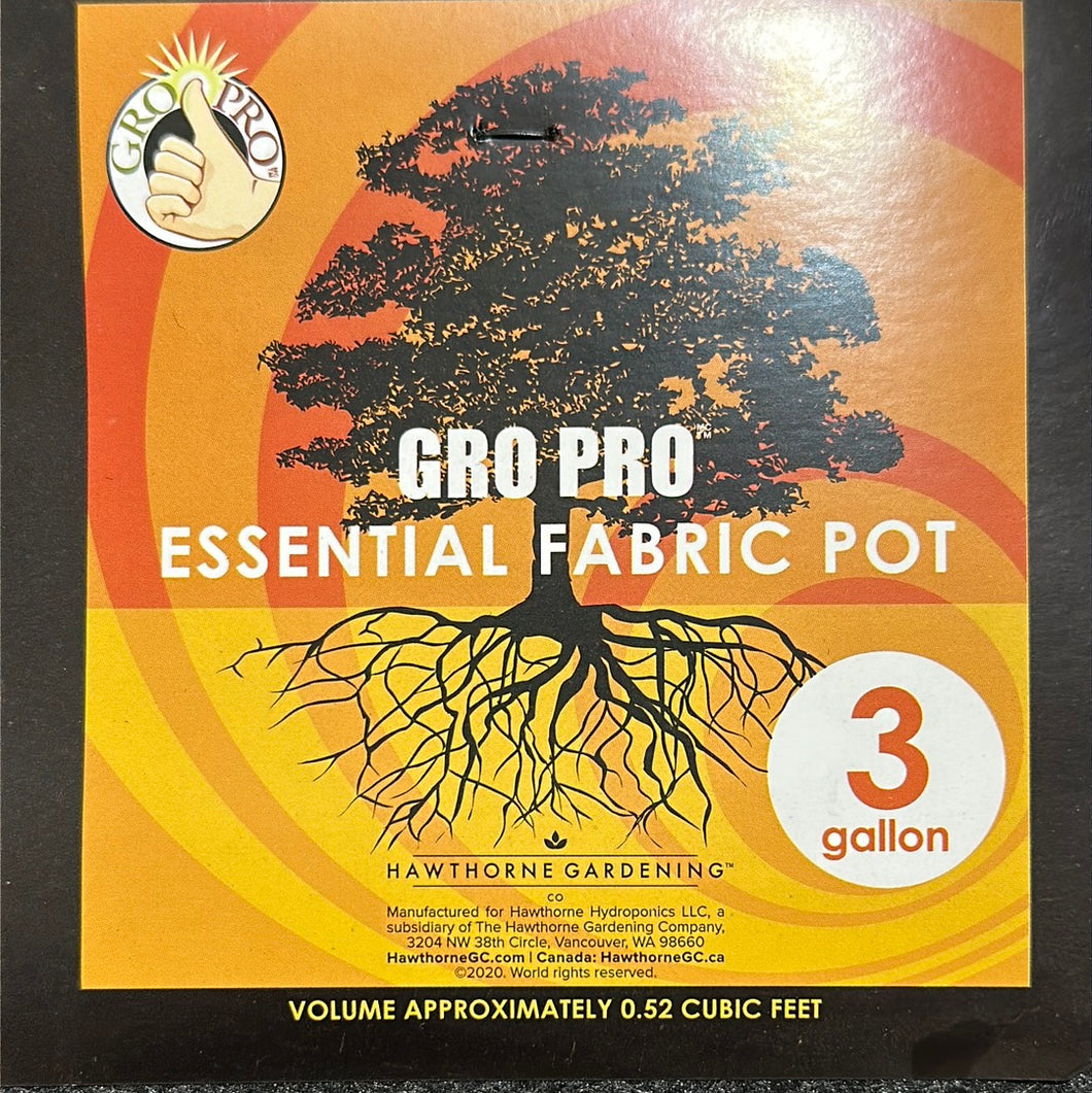 GroPro 3 Gallon Fabric Pot