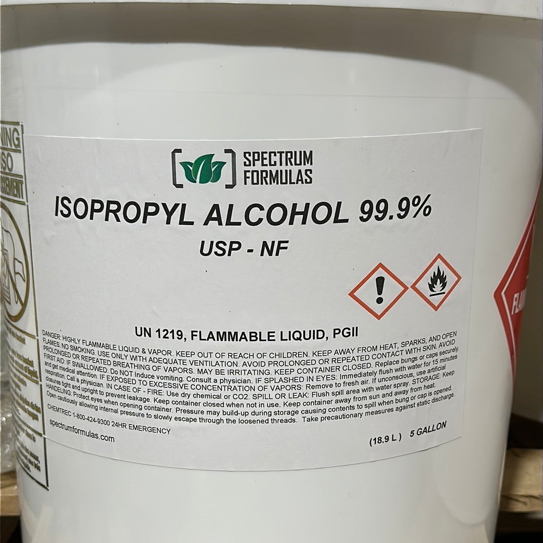 Isopropyl Alcohol 5 Gallon Spectrum Formulas