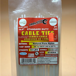 Tool City Cable Ties 14.6”