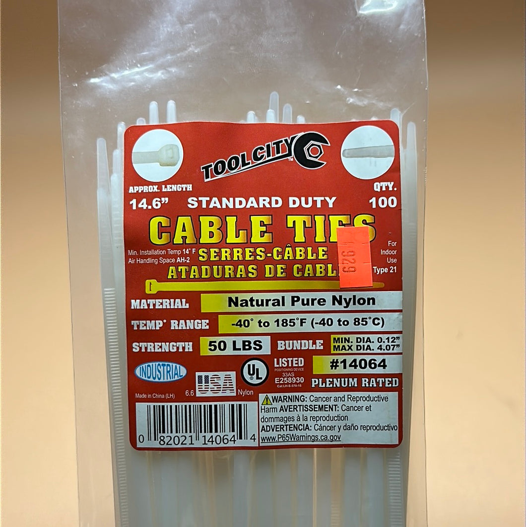 Tool City Cable Ties 14.6”
