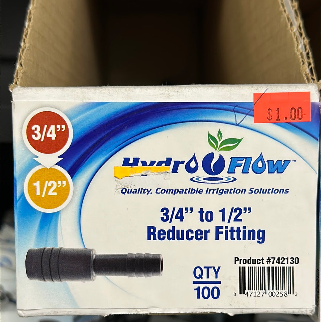 HydroFlow 3/4” to 1/2” Reducer Fitting