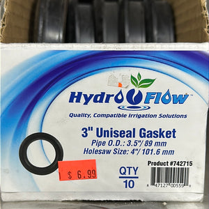 HydroFlow 3” Uniseal Gasket