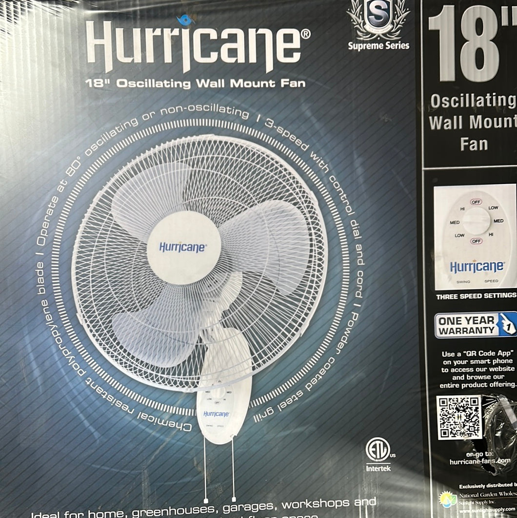 Hurricane 18” wall Fan