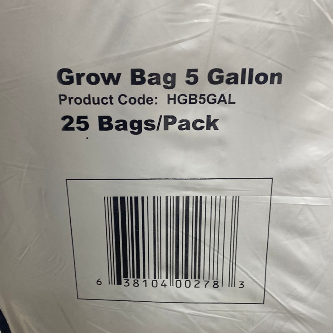 GRO PRO GROW BAGS 5 GAL 25 pk