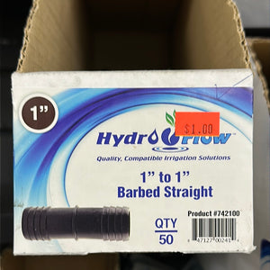 HydroFlow 1” to 1” Barbed Straight