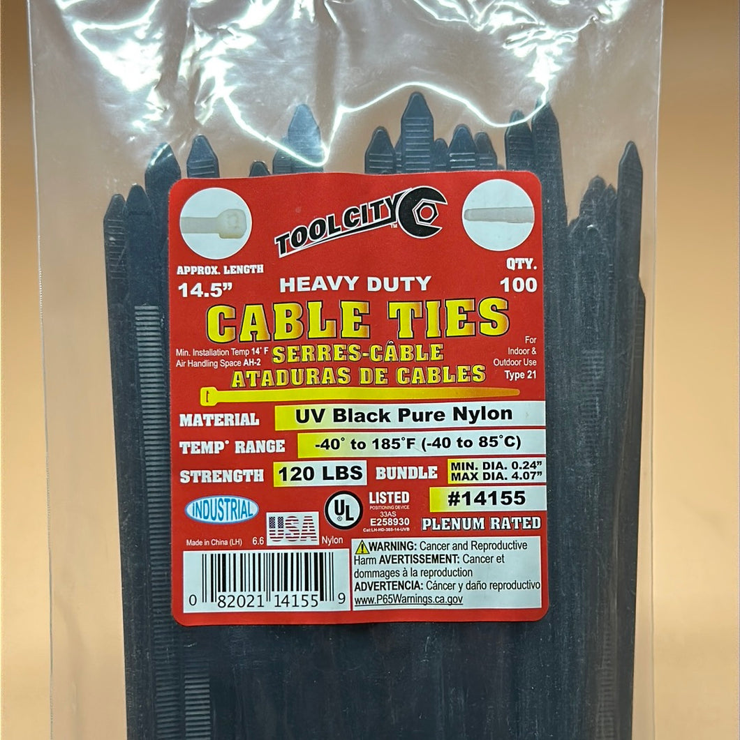 Tool City Cable Ties 14.5”