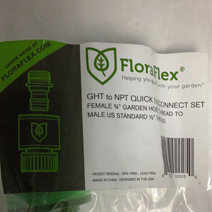 Floraflex GHT to NPT Quick disconnect