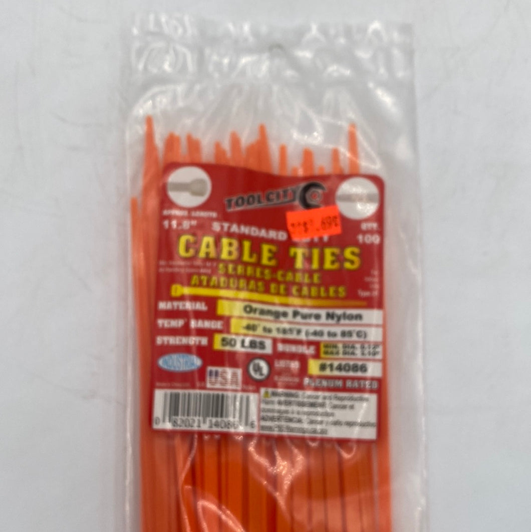 Cable Ties 11.8” orange