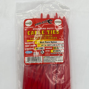 Cable Ties 8” Red