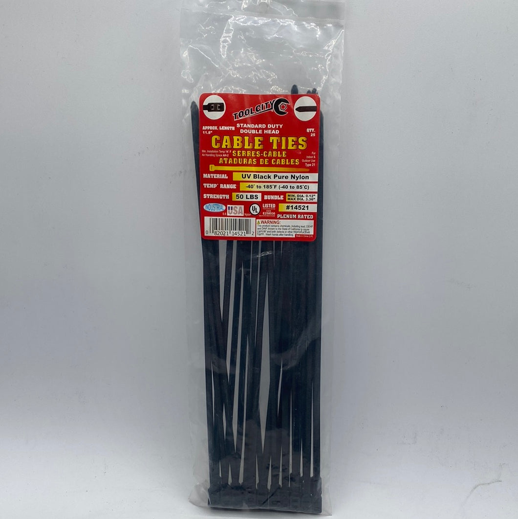 Cable Ties 11.8” Black