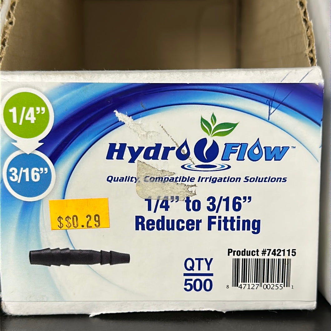 HydroFlow 1/4 to 3/16” Reducer Fitting