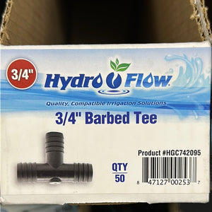 HydroFlow 3/4” Barbed Tee