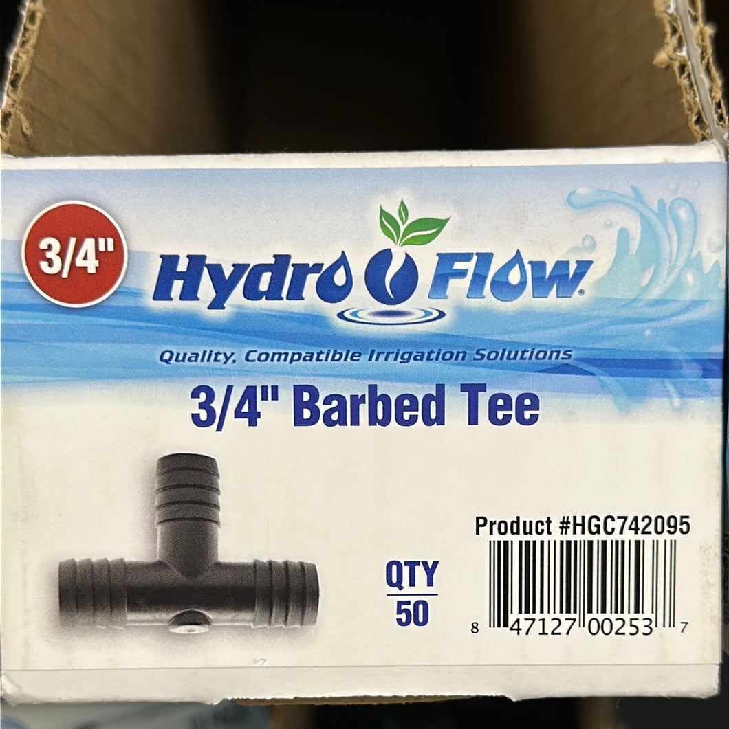 HydroFlow 3/4” Barbed Tee
